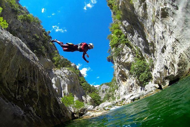 Canyoning basic on Cetina river from Omiš - Cliff-jumping, natural pools, and going through waterfall spray