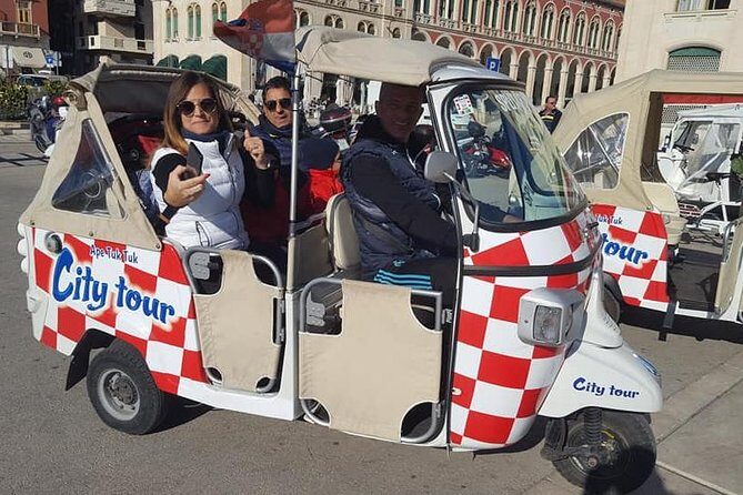 Classic Tuk Tuk City Tour Split - The route from Riva Harbor to the coast: what each stop is for
