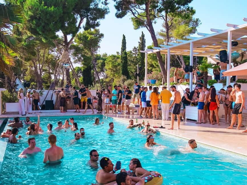 From Split: Brač Island Beach Bar and Pool Party - From Dock Bar Split to Brač: How the Day Starts Right