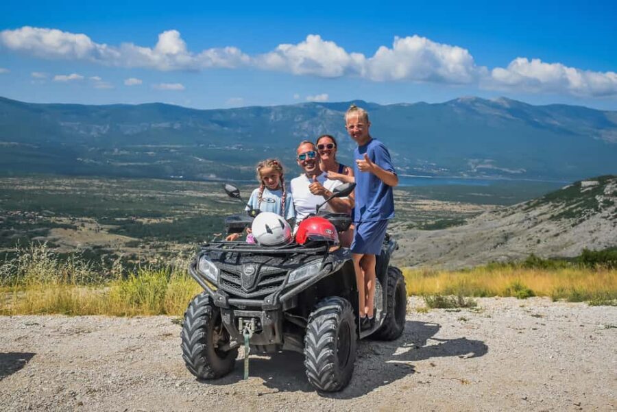 From Split: Cetina Family Quad Tour with Picnic - Quad bike riding around Cetina: automatic makes it approachable