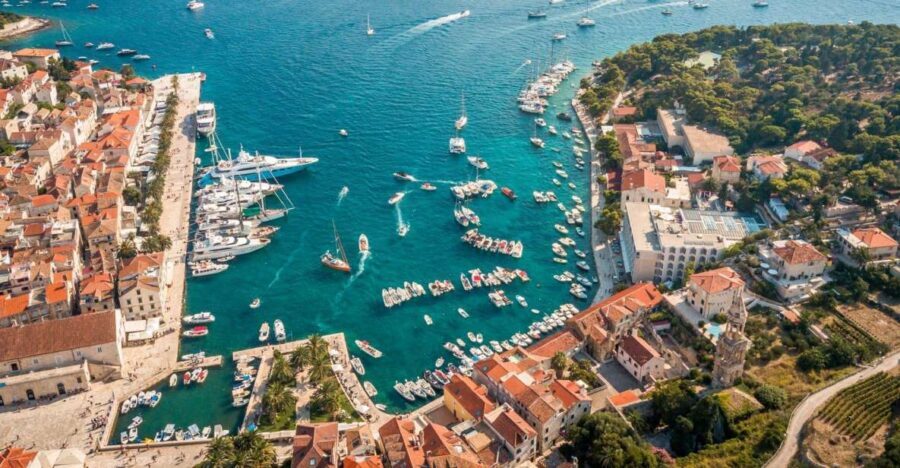 From Trogir/ Split: Hvar & Pakleni Islands Private Boat Tour - Milna on Brac: Coffee in a Fisherman Village Setting