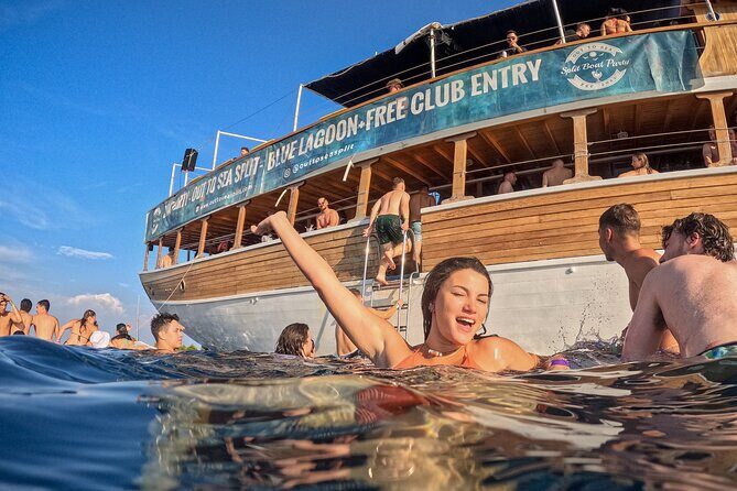 Out to Sea Split Boat Party w/ Blue Lagoon Swim, Dj & Afterparty - The Main Event: Dancing on Deck With a Live DJ