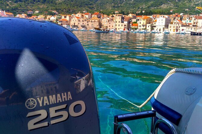 Private boat tour to Blue Lagoon & 4 Islands - Trogir from the sea: panoramic views and the bridge moment