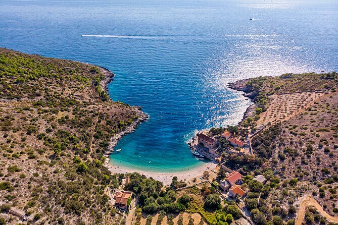 Red Rocks Private All Day Tour from the City of Hvar - Borce Blue Lagoon: the first bright-water hit near Hvar