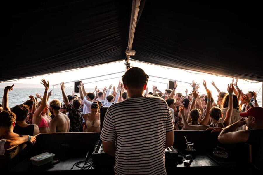 Split: Blue Lagoon Boat Party with DJs, Shots & After Party - First Stop: Jimmy Bar and the Fast Turn Into Party Mode