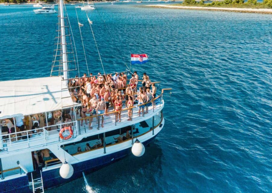 Split: Blue Lagoon Boat Party with Slide, Dj and After Party - The Cruise Segment Before the First Swim: Music, Views, and Getting Set