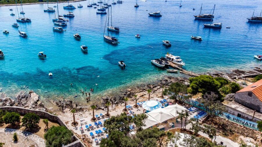 Split: Blue Lagoon, Shipwreck, & Šolta with Lunch & Drinks - Onboard extras: SUP, inflatables, and the sun bed option