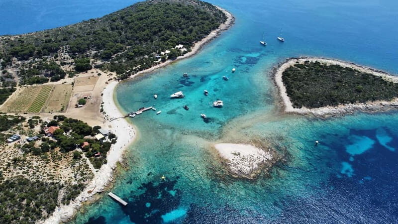 Split: Boat Tour to Blue Cave, Vis, Blue Lagoon, Hvar, Brač - Budikovac Blue Lagoon: your swim window on the pebble beach