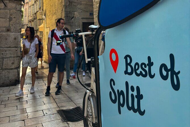 Split City Tour By Electric Rickshaw┃Riva Ride - Old Split’s Photo Moments: Grgur Nin Statue and the Narrow Lanes