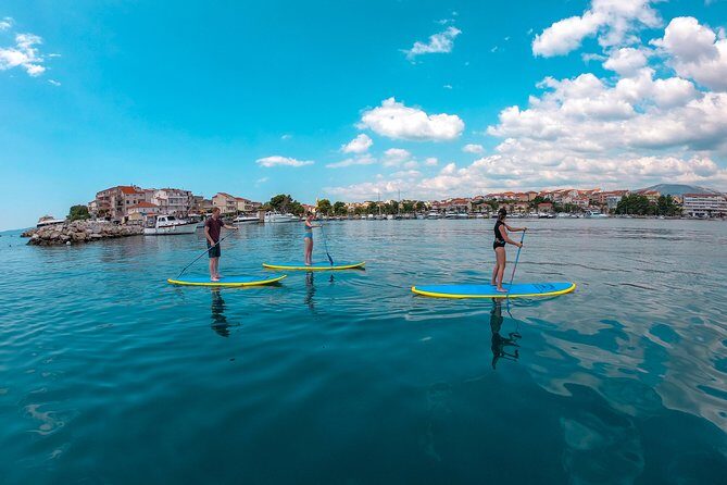 Stand Up Paddle adventure in Split - Stobreč cliffs and white rocks: snorkeling, Periska shells, and cliff-jump time