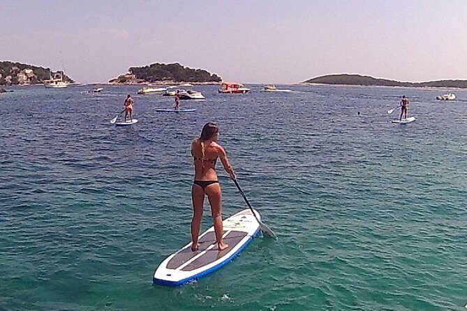 Stand Up Paddle (SUP) board rental - When you’re ready for distance: cliffs vs. Pakleni Islands